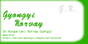 gyongyi morvay business card